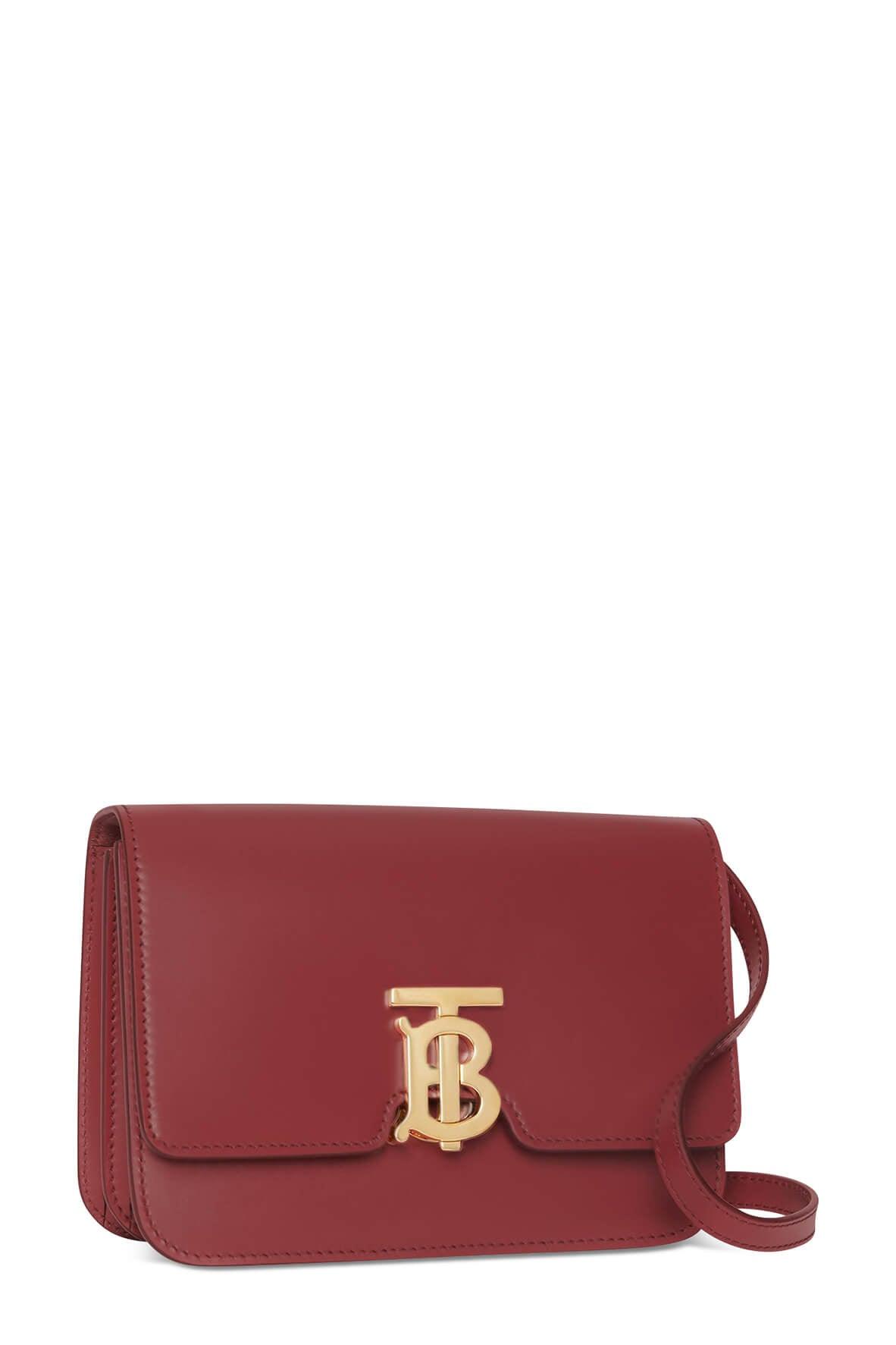 Small Leather TB Bag Crimson