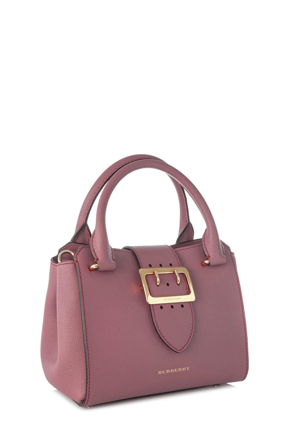 Soft Grain Small Buckle Tote Pink