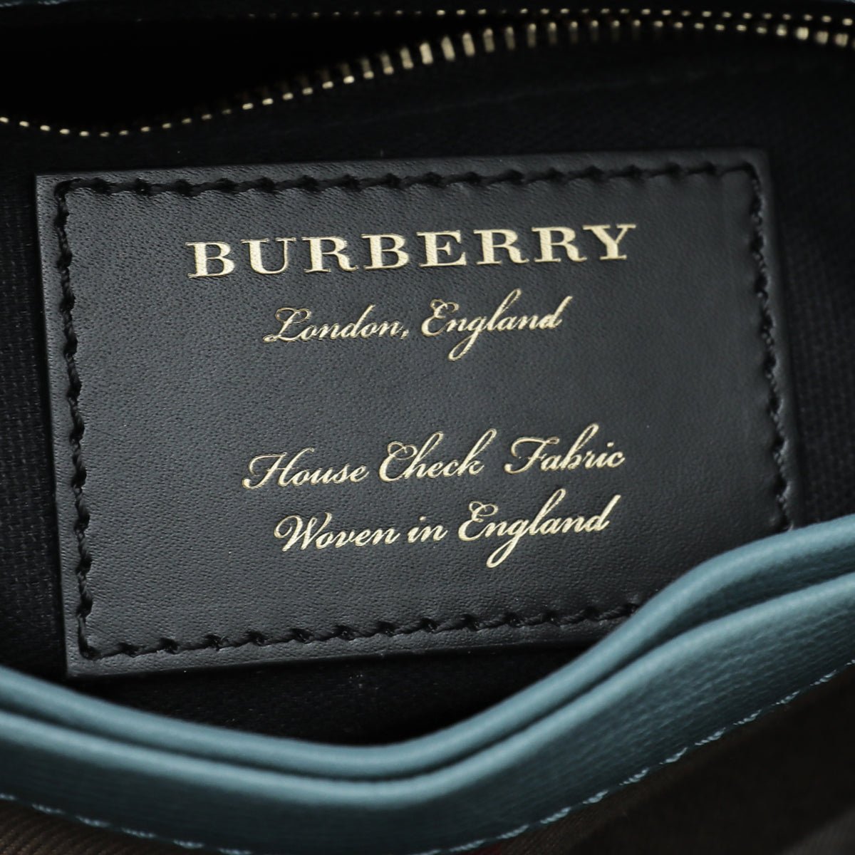 Burberry Teal Grey Camberley Bag