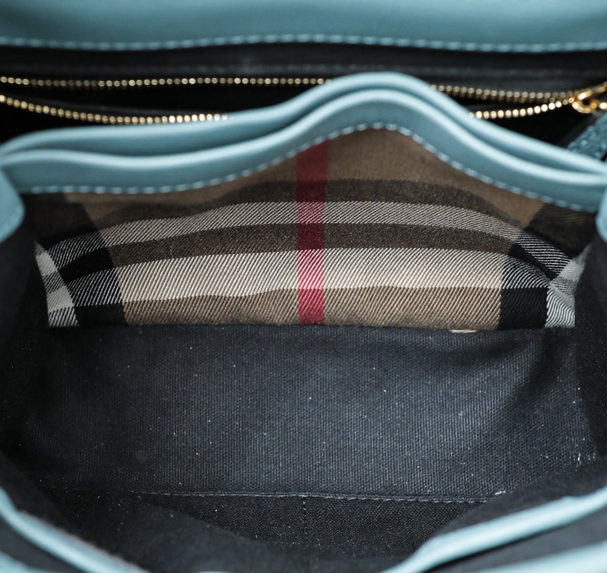 Burberry Teal Grey Camberley Bag