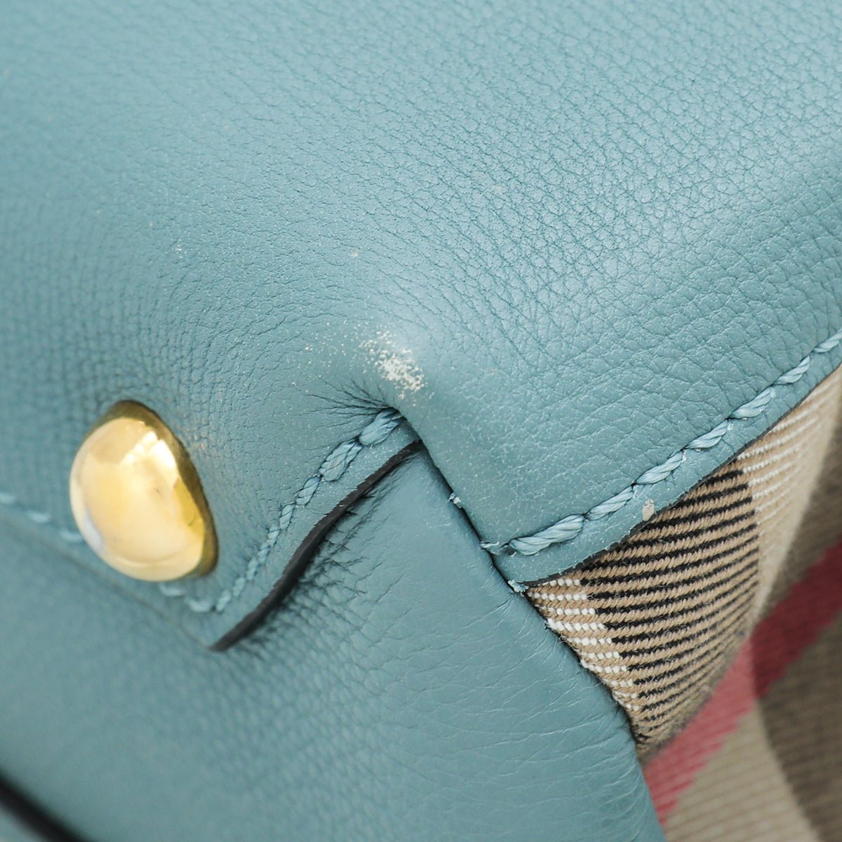 Burberry Teal Grey Camberley Bag