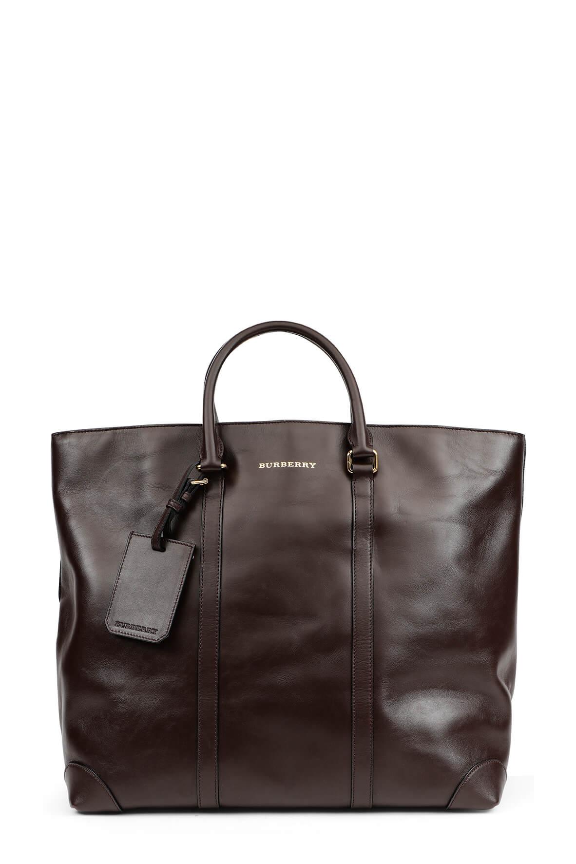 Top Handle Travel Tote Dark Brown