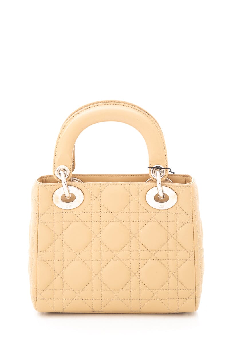 Dior Beige Mini Lady Dior Handbag