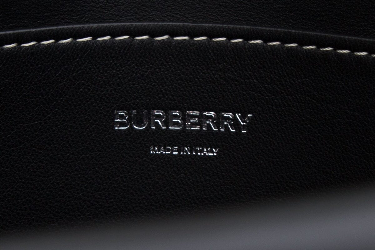 Burberry Black Leather Large Fold Over Handbag