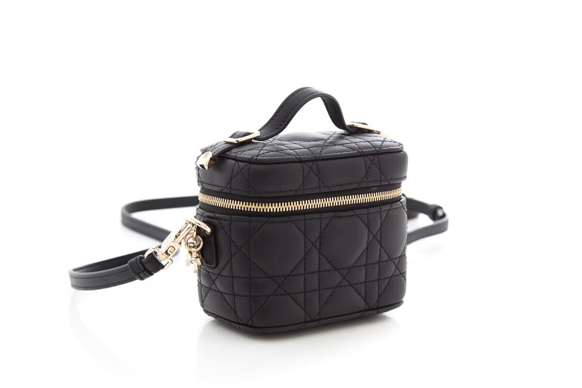 Dior Micro Lady Dior Vanity Case in Black Lambskin