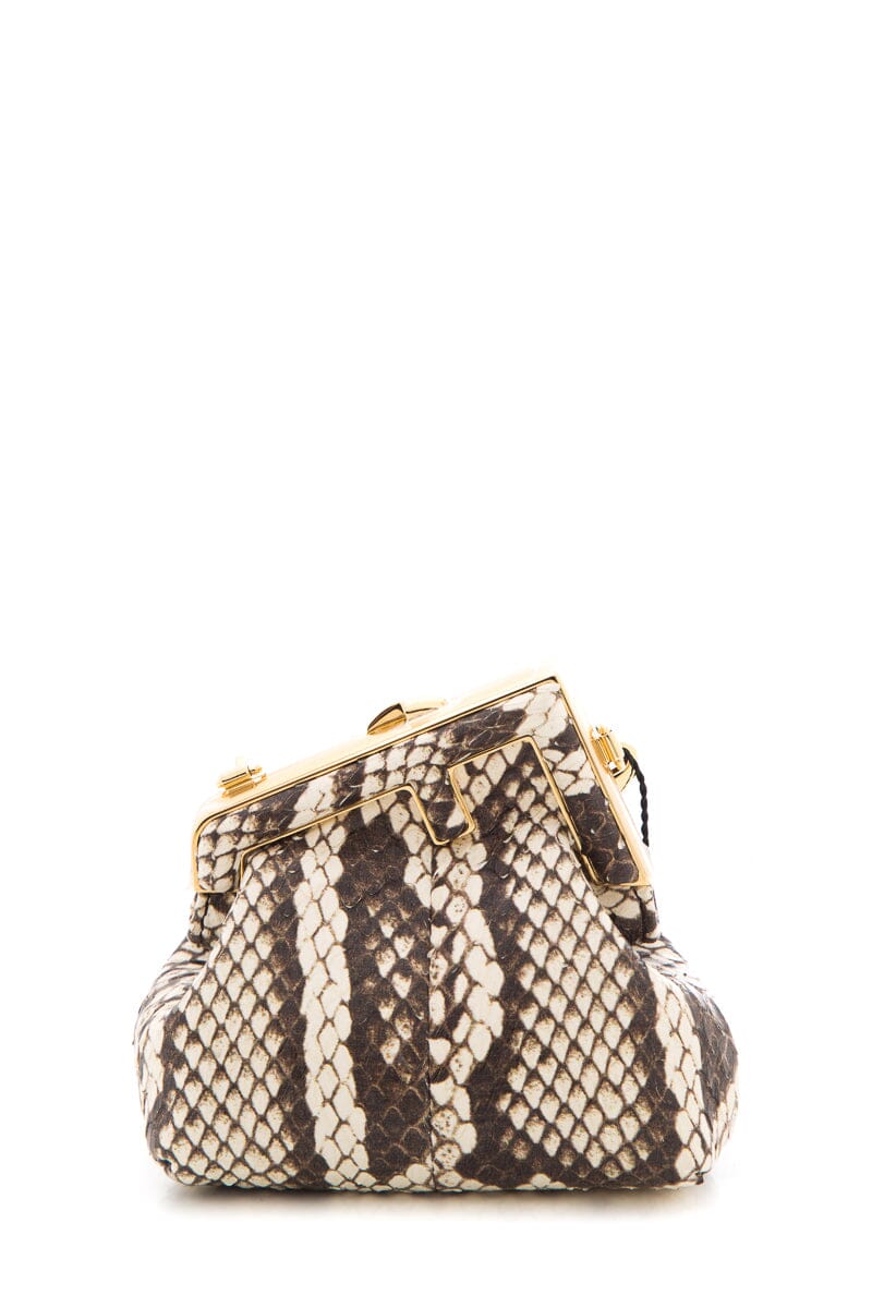 Fendi Python Mini Charm Pouchette NWT