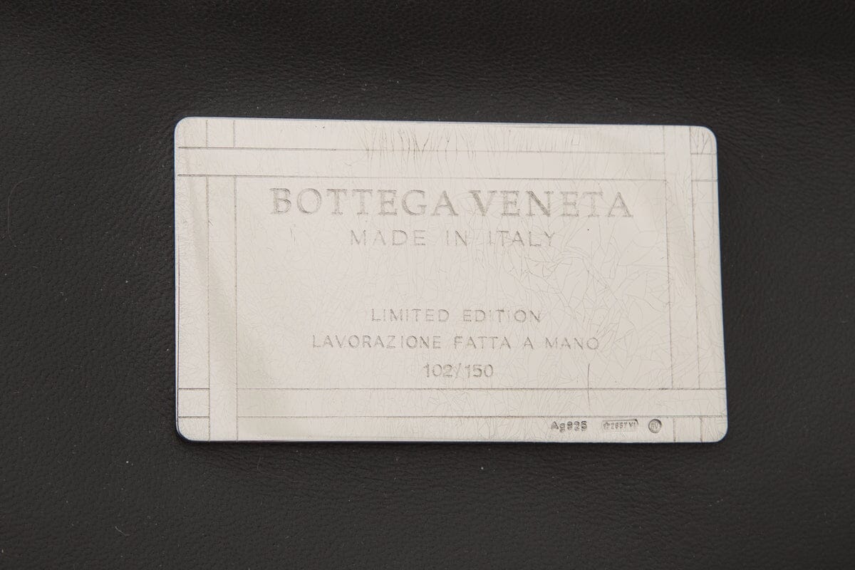 Bottega Veneta Black White & Grey Intrecciato Medium Cabat  Tote