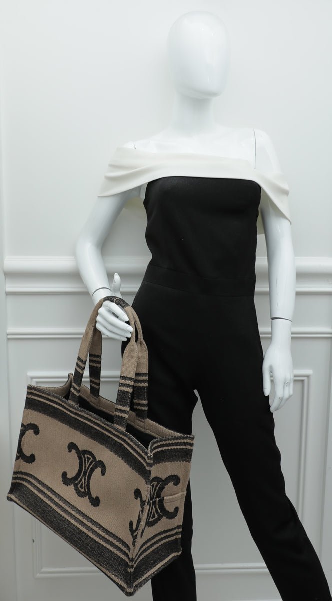 Celine Bicolor Cabas Thais Large Tote Bag