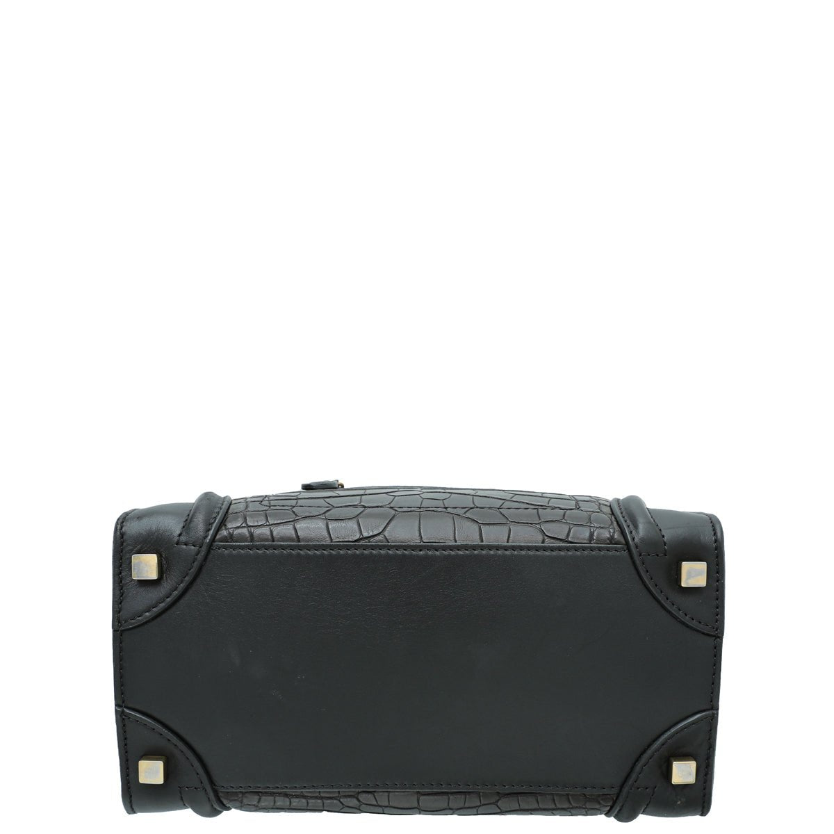 Celine Black Crocodile & Calf Micro Luggage Bag