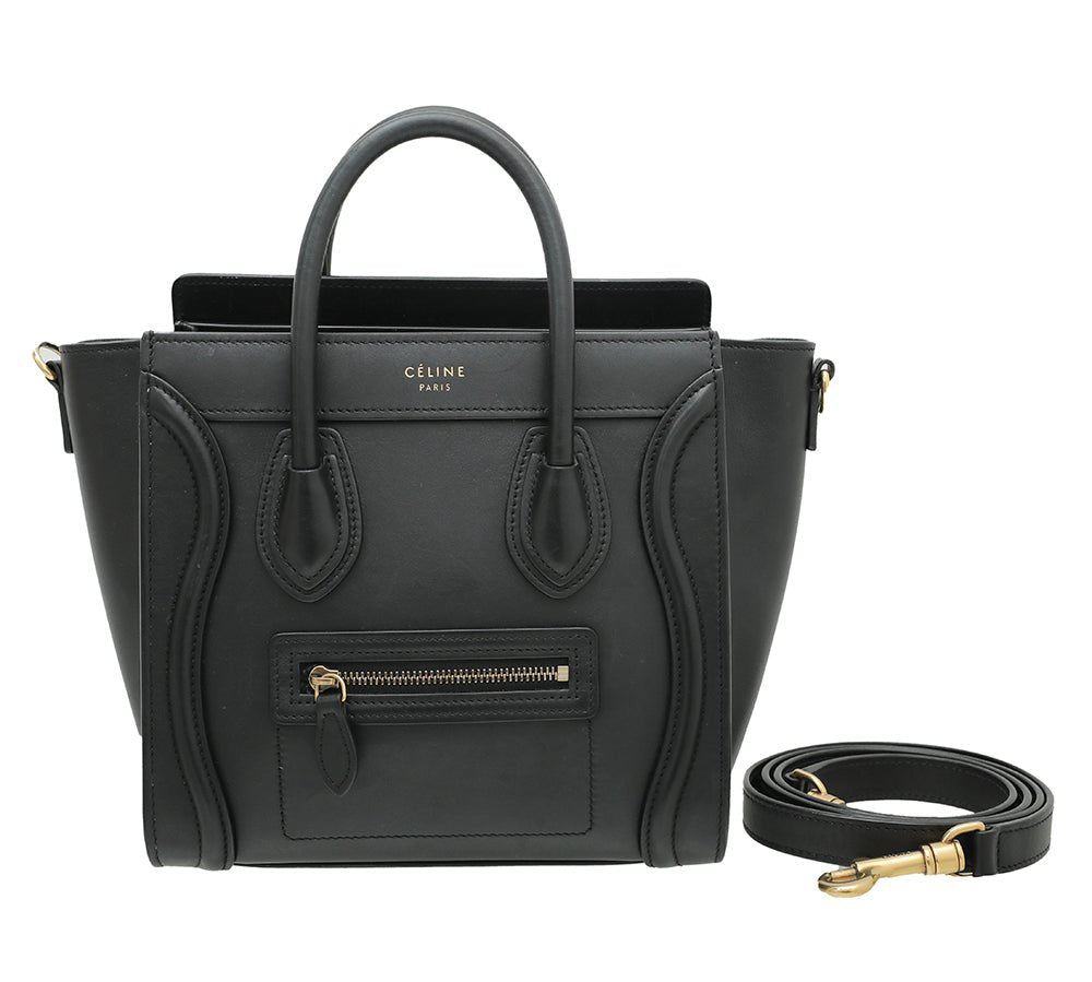 Celine Black Nano Luggage Bag