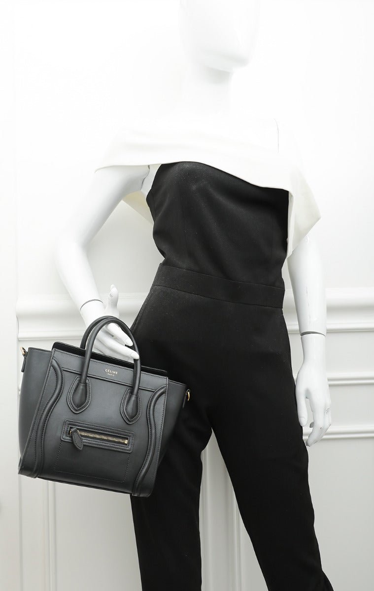 Celine Black Nano Luggage Bag