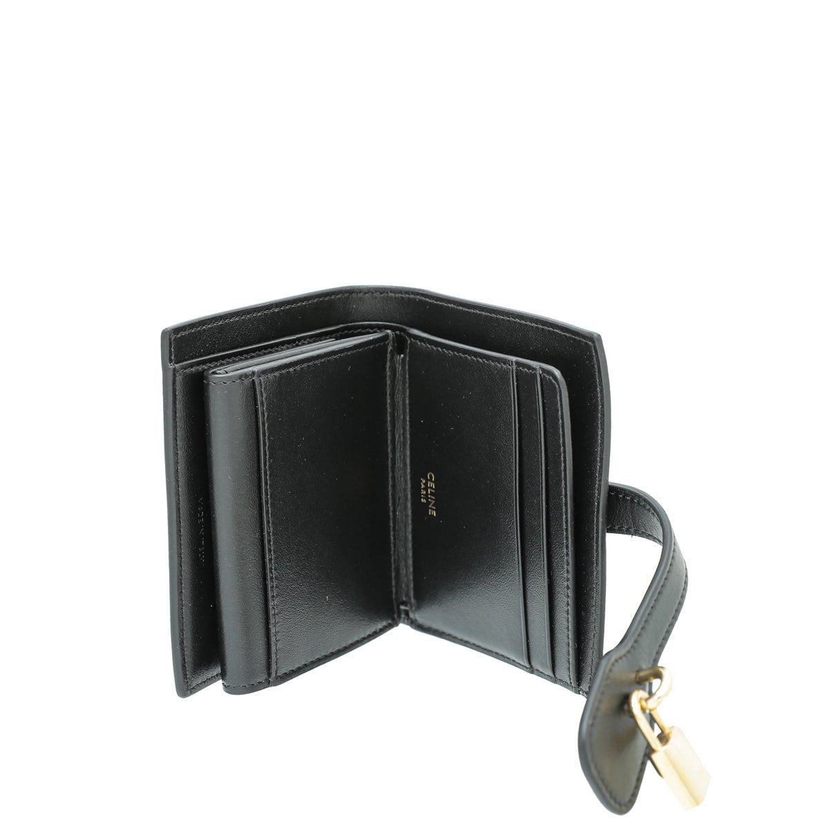 Celine Black Small Strap Wallet