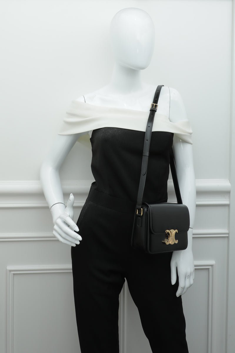 Celine Black Teen Triomphe Bag