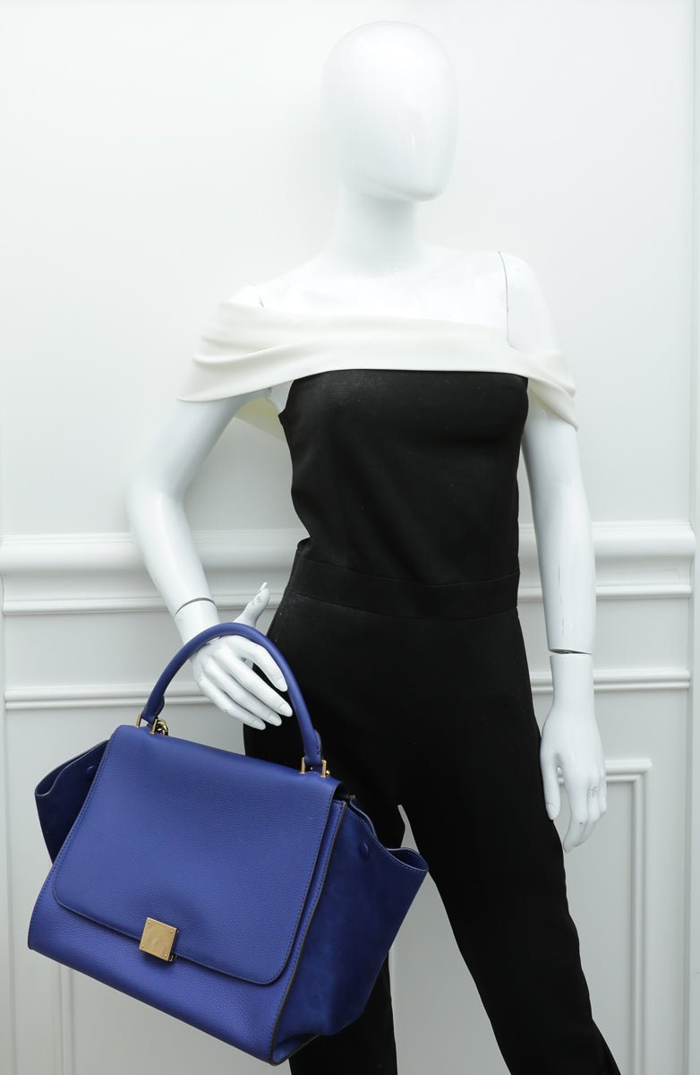 Celine Blue Trapeze Medium Bag