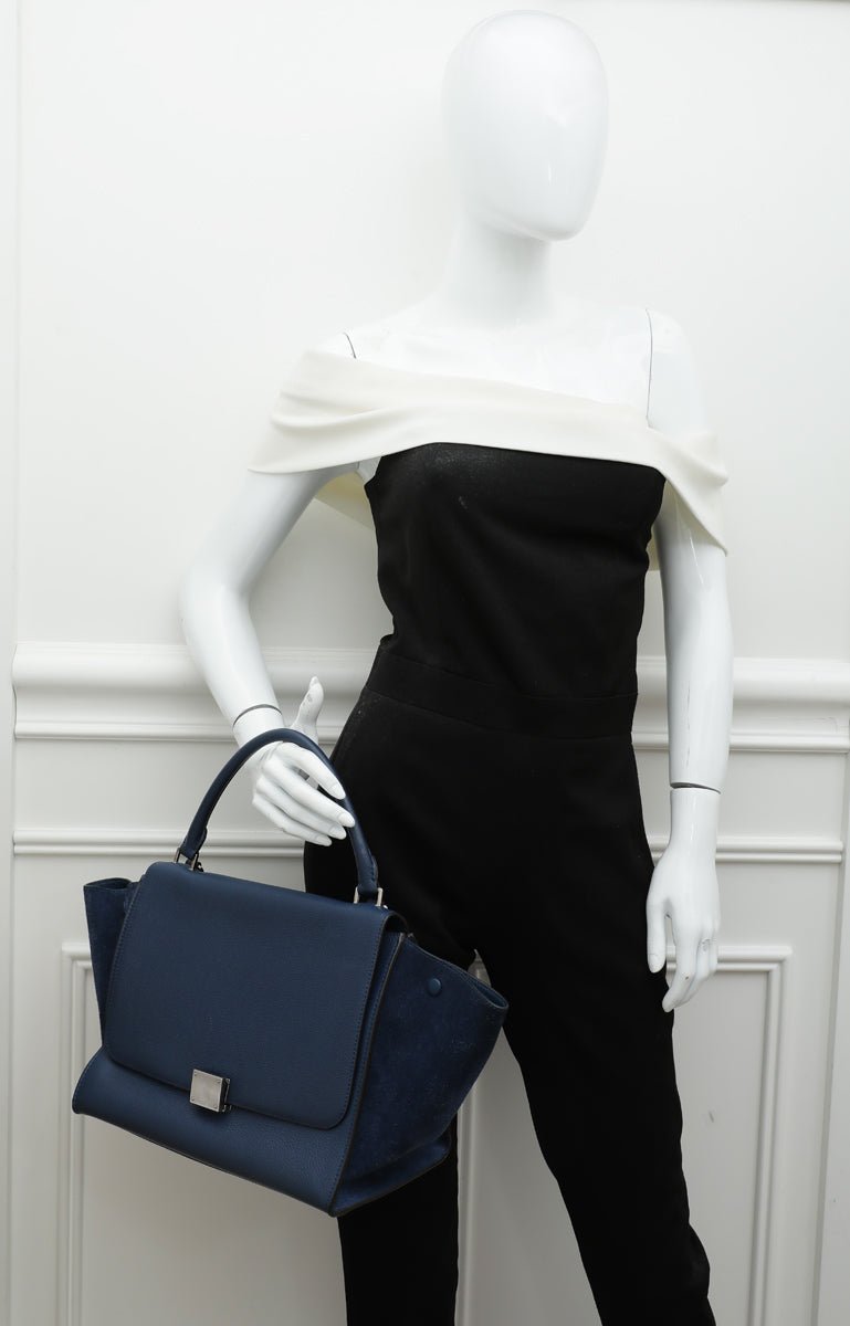 Celine Blue Trapeze Medium Bag