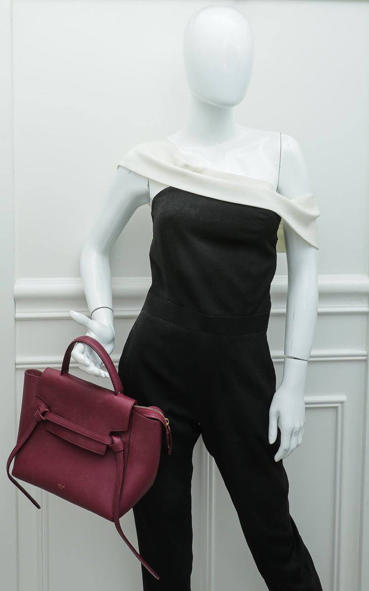 Celine Burgundy Micro Belt Bag