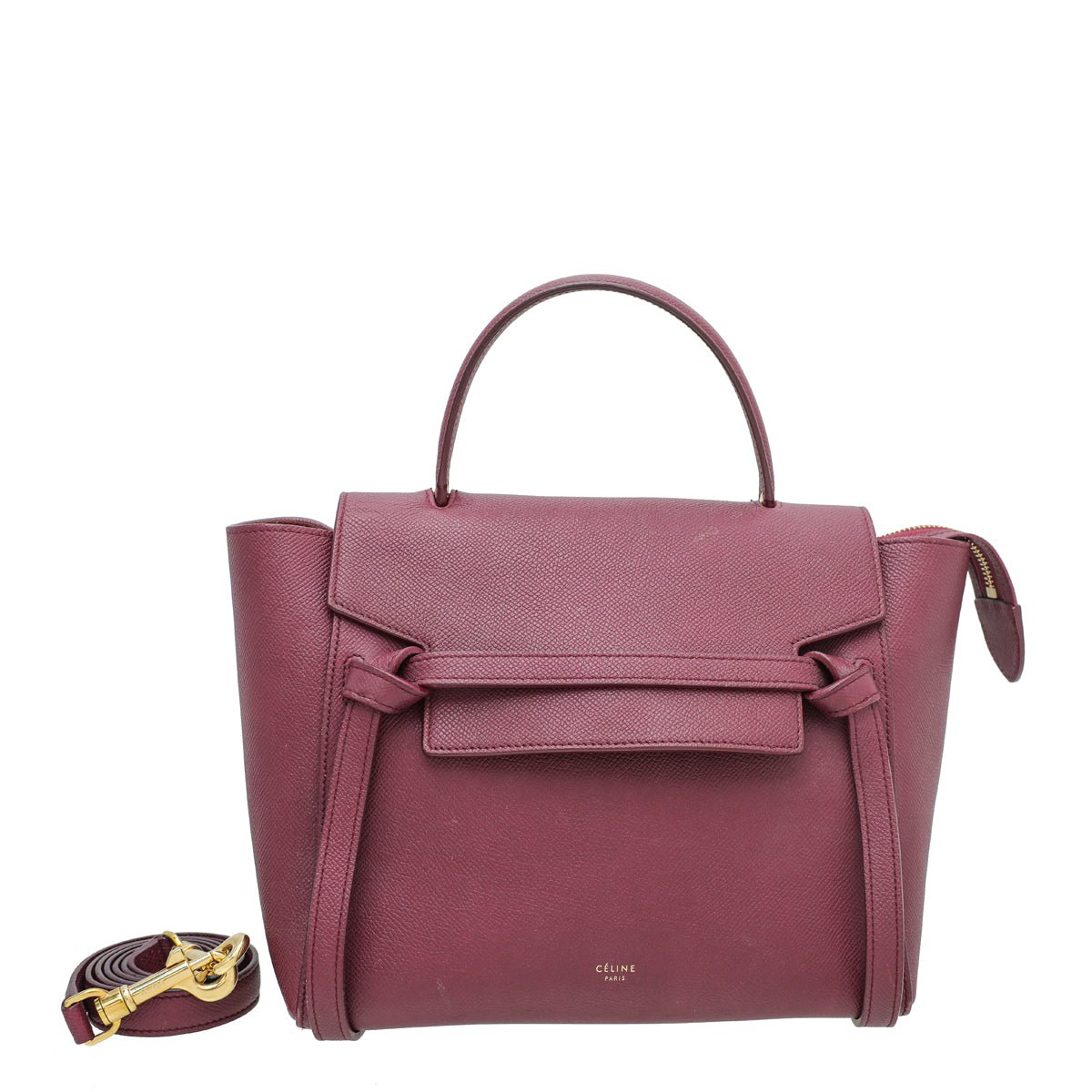 Celine Burgundy Micro Belt Bag