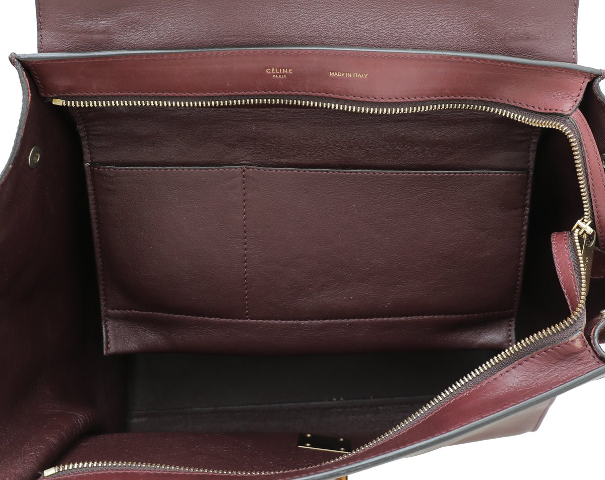 Celine Burgundy Trapeze Medium Bag