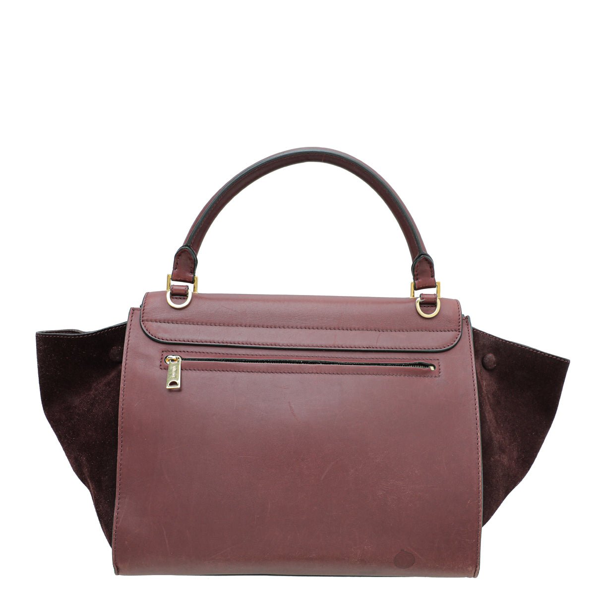 Celine Burgundy Trapeze Medium Bag