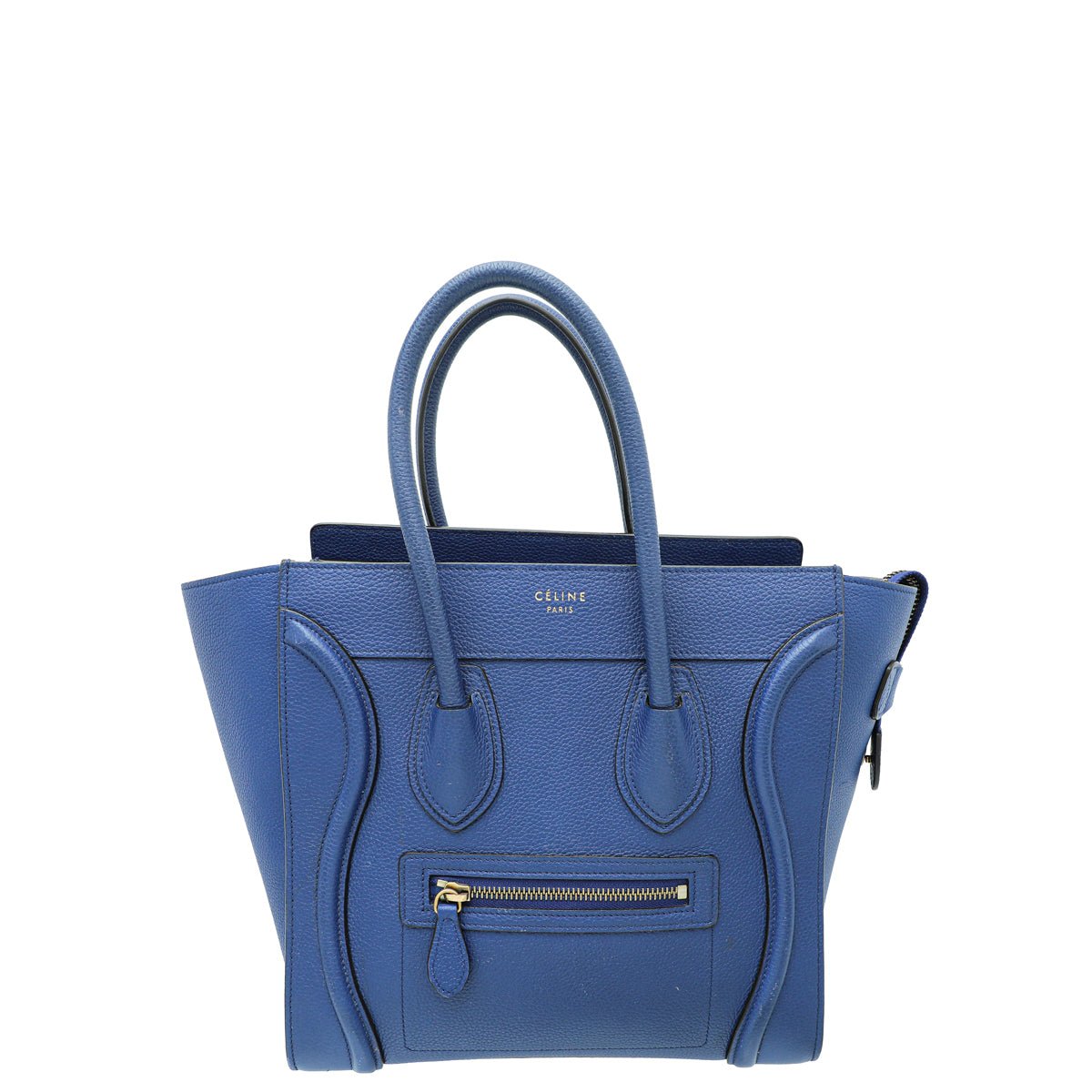 Celine Dark Blue Luggage Micro Bag