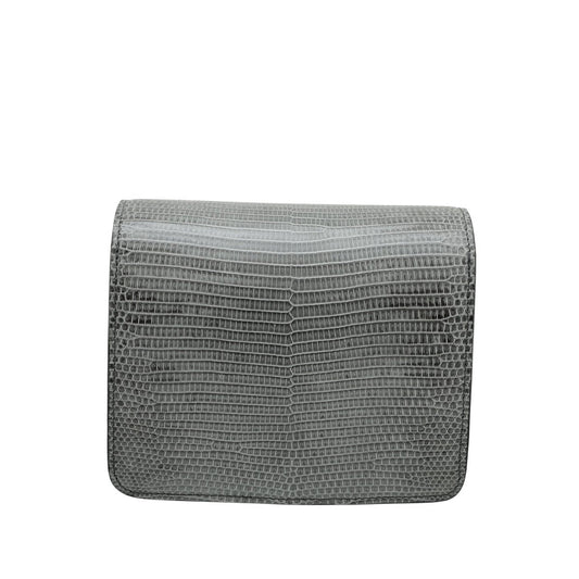 Celine Gray Lizard Classic Box Bag