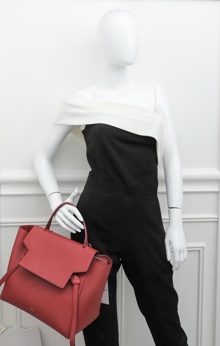 Celine Indian Red Micro Belt Top Handle Bag