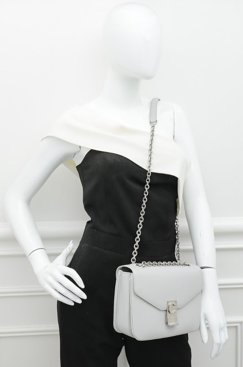 Celine Light Gray C Flap Bag Medium