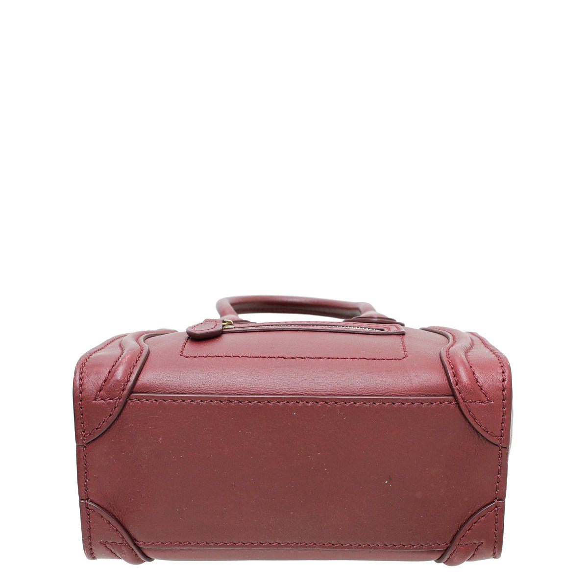 Celine Maroon Nano Luggage Bag