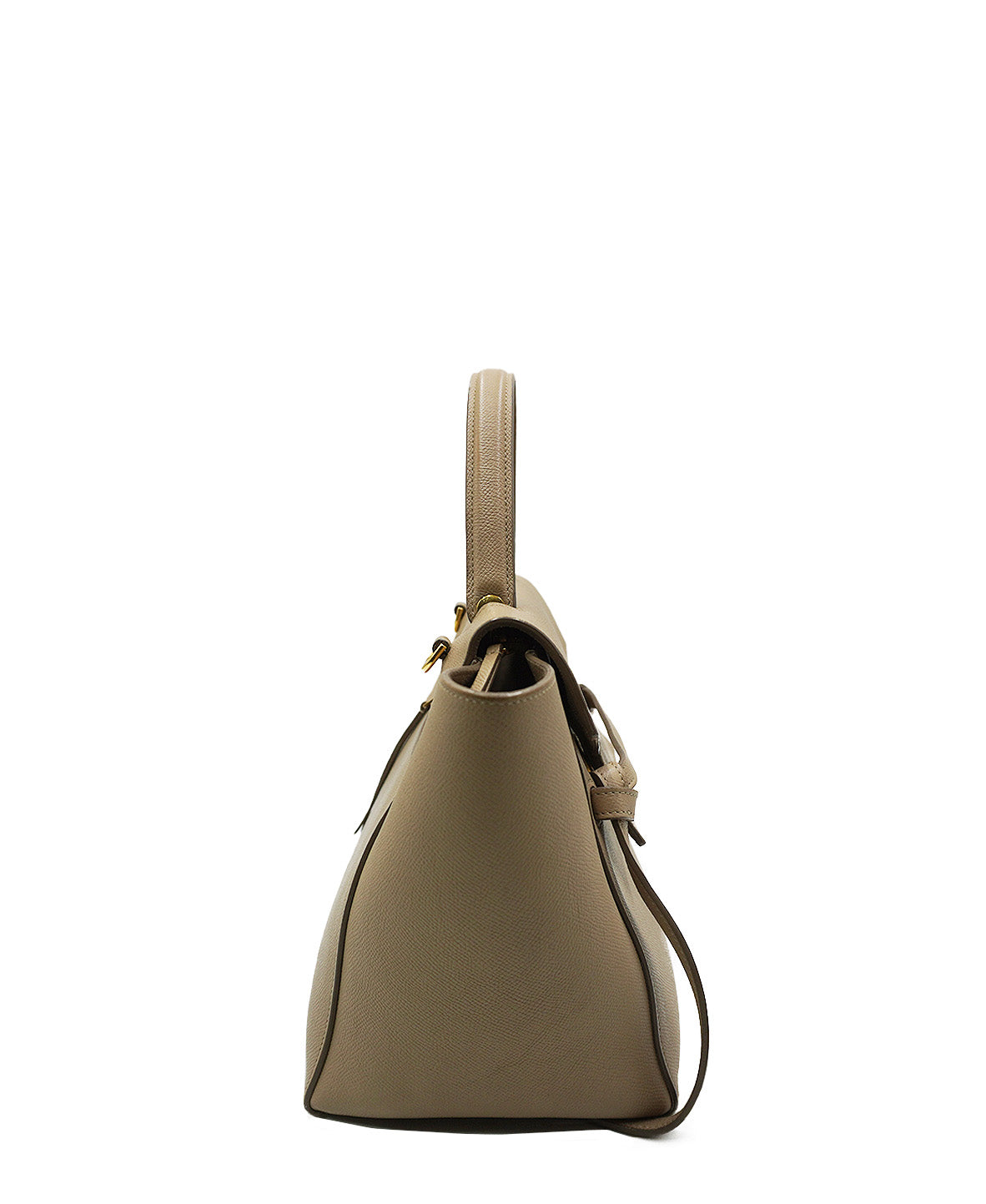 Mini Belt Bag in Grained Leather Cream