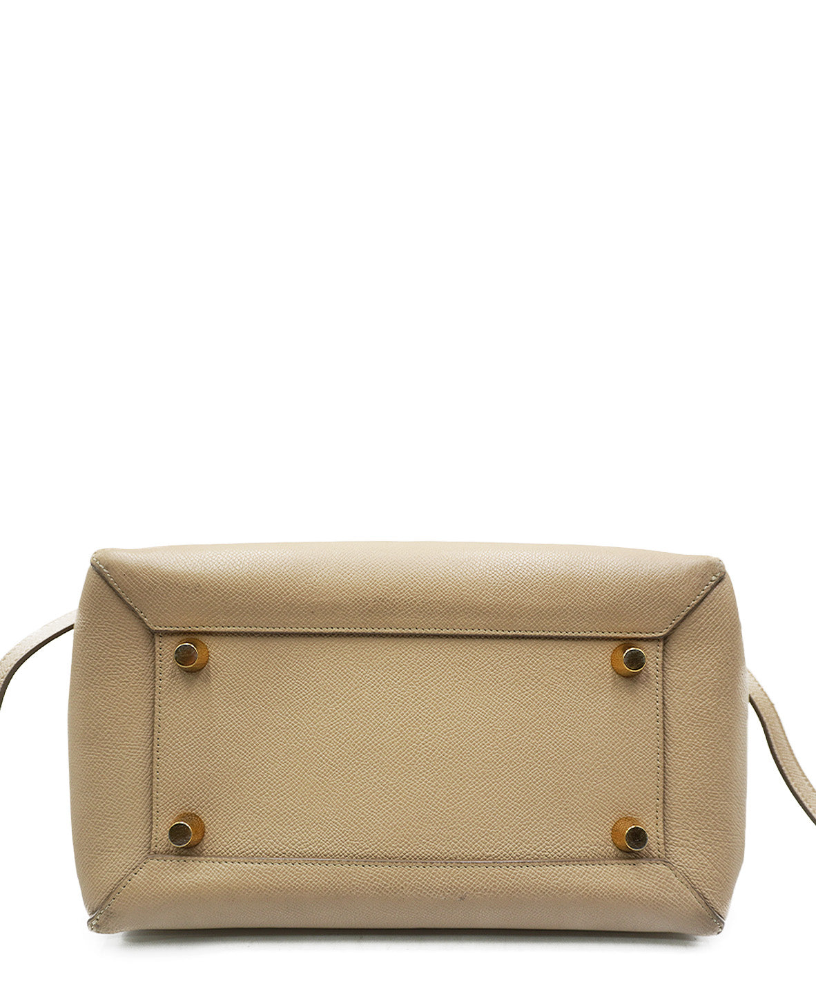 Mini Belt Bag in Grained Leather Cream