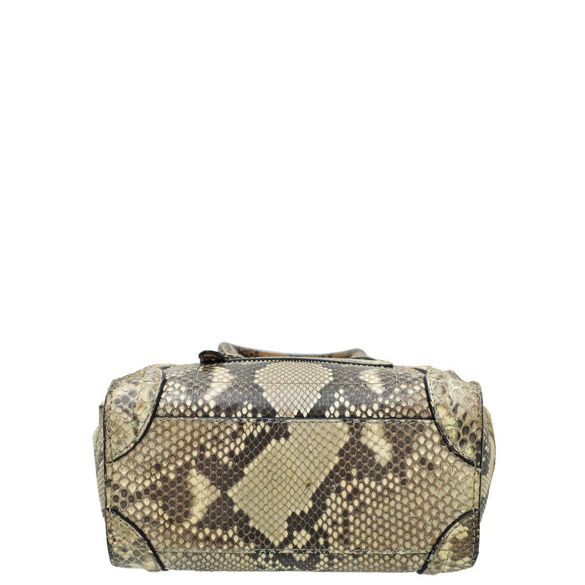 Celine Natural Beige Full Python Nano Luggage Bag