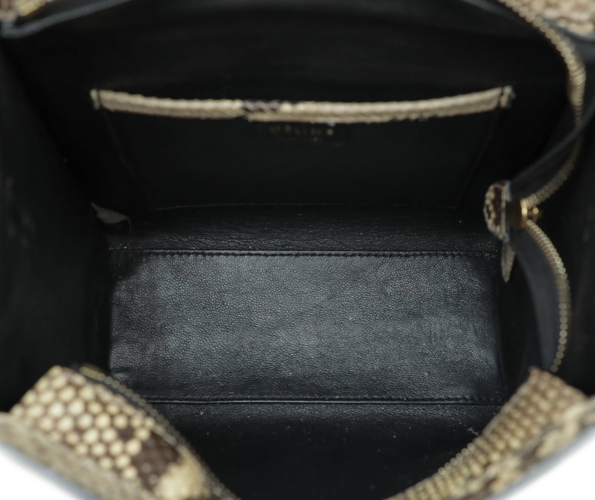 Celine Natural Beige Full Python Nano Luggage Bag