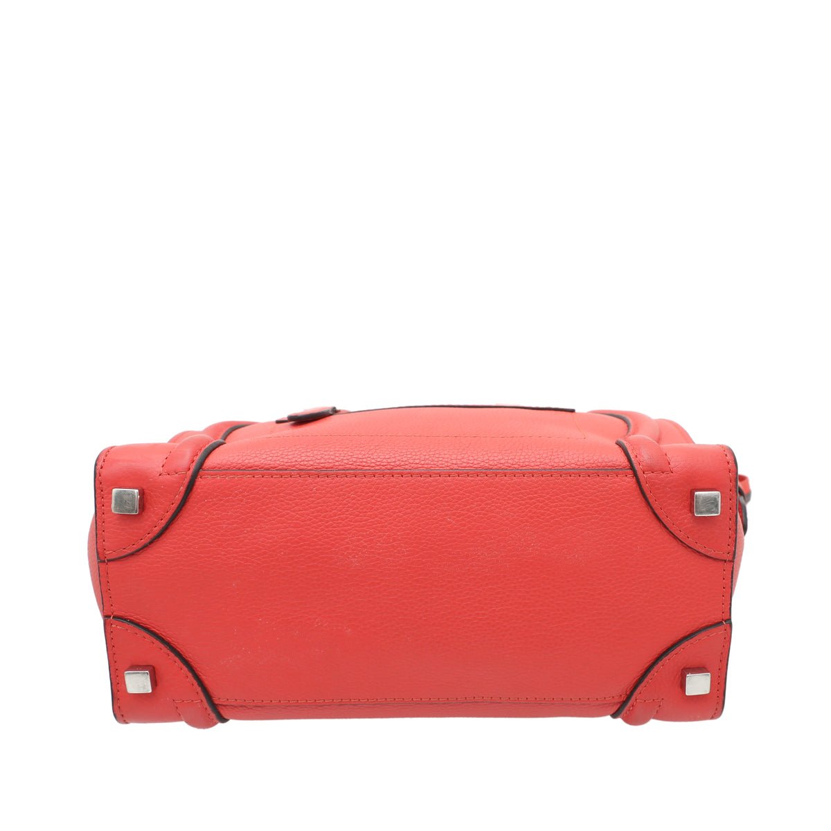 Celine Orange Drummed Micro Luggage Bag