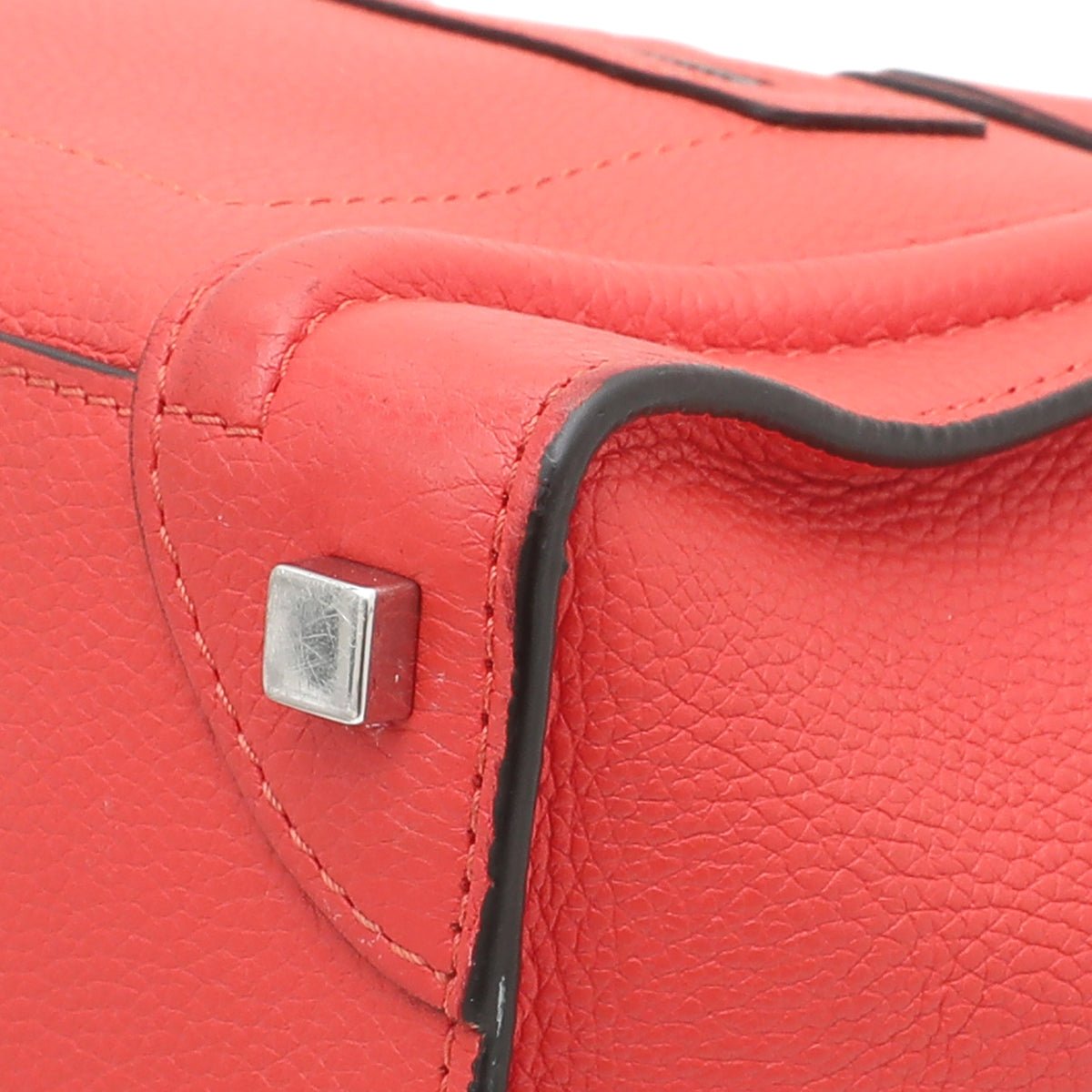 Celine Orange Drummed Micro Luggage Bag