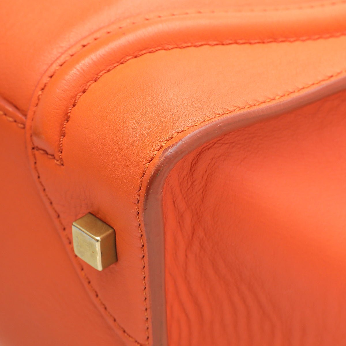 Celine Orange Mini Luggage Bag