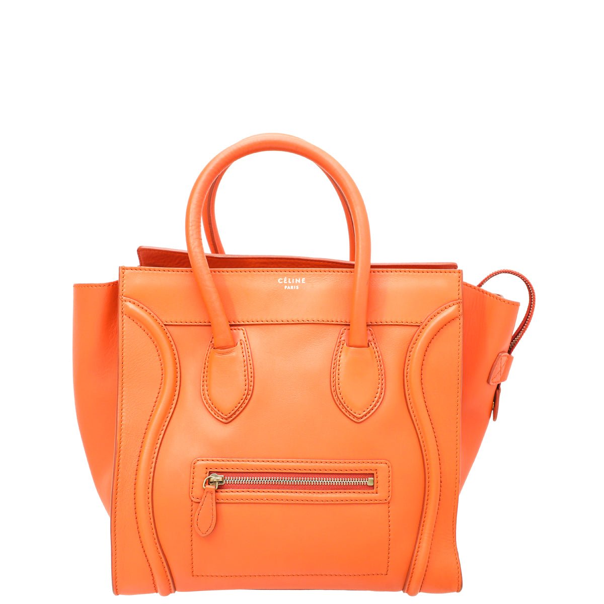 Celine Orange Mini Luggage Bag