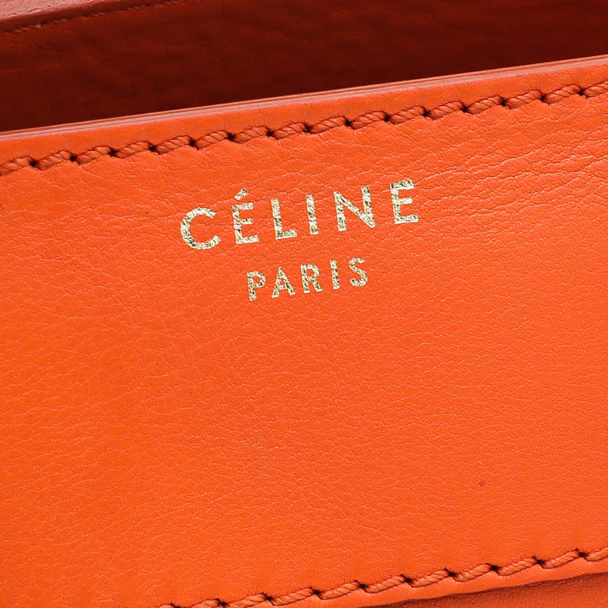 Celine Orange Mini Luggage Bag