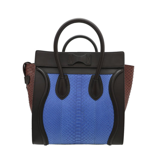 Celine Tricolor Python & Calf Mini Luggage Bag