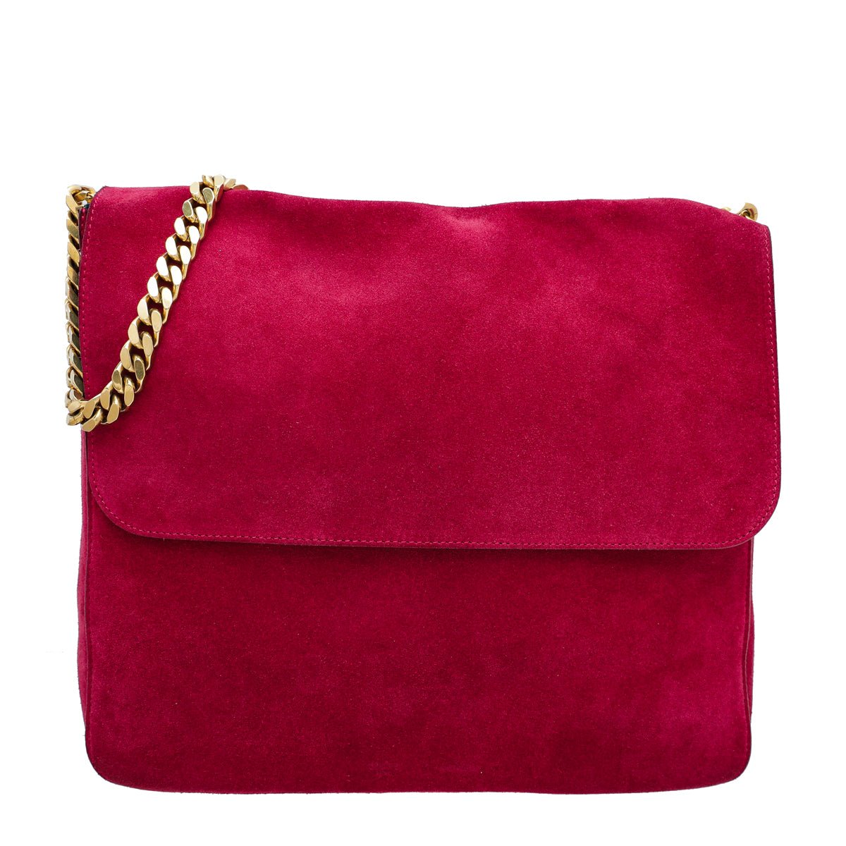 Celine Violet Suede Gourmette Shoulder Bag