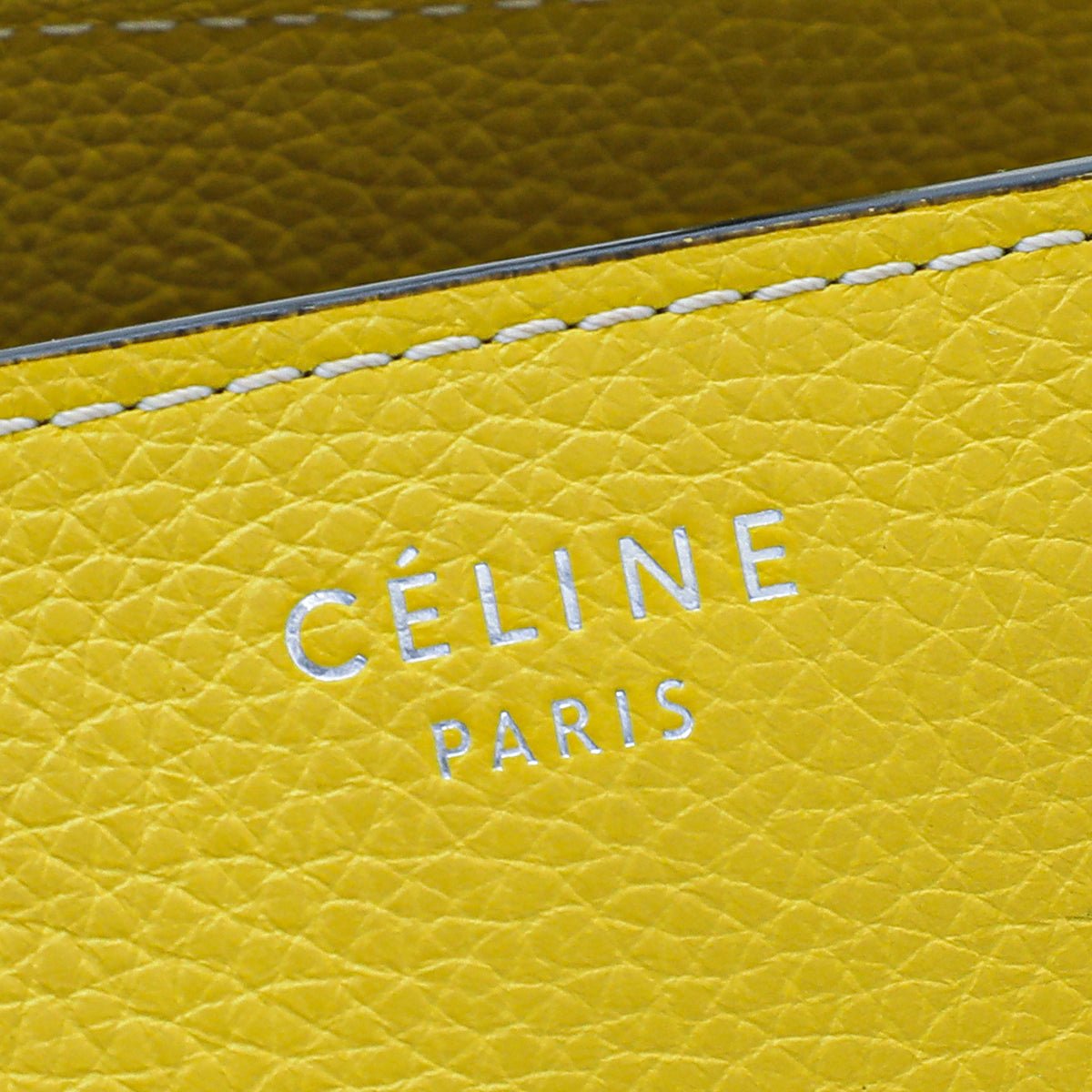 Celine Yellow Luggage Grained Mini Bag