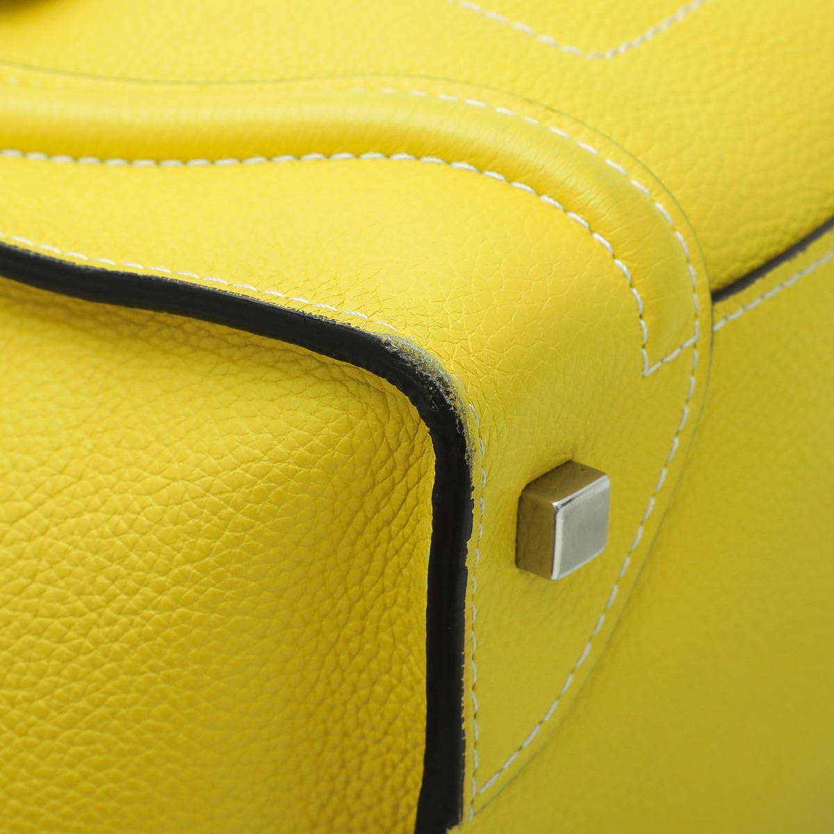 Celine Yellow Luggage Grained Mini Bag