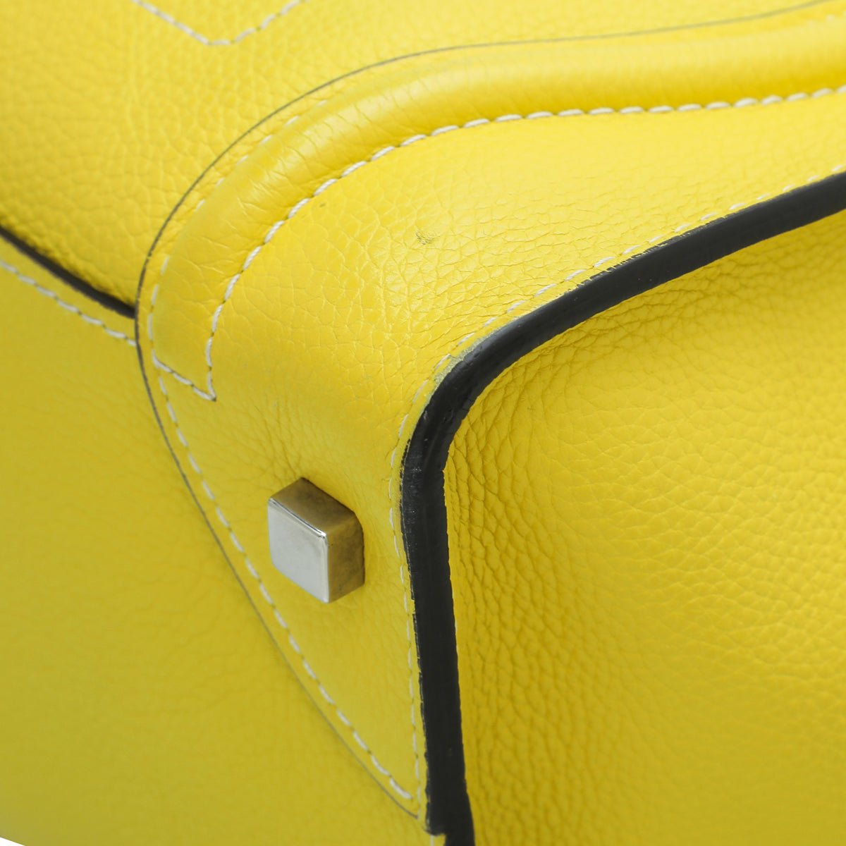 Celine Yellow Luggage Grained Mini Bag