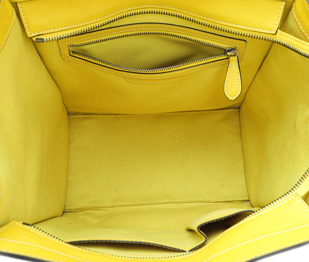 Celine Yellow Luggage Grained Mini Bag