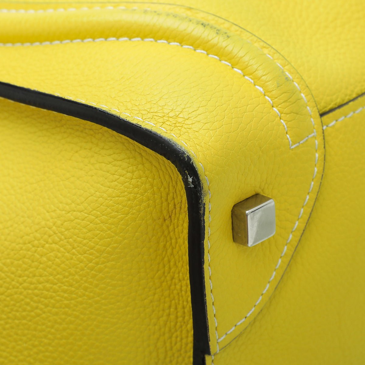 Celine Yellow Luggage Grained Mini Bag