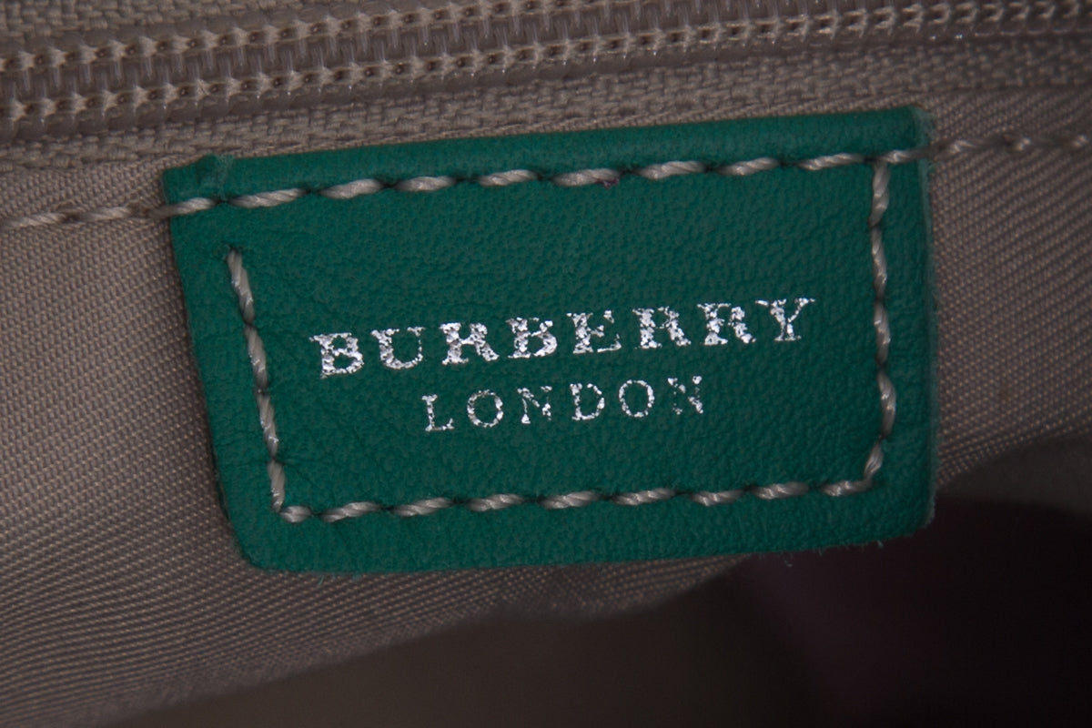 Burberry Vintage White & Green Handbag