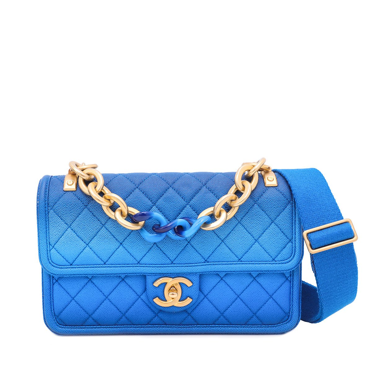 Chanel Ambre Blue CC Sunset On The Sea Flap Bag