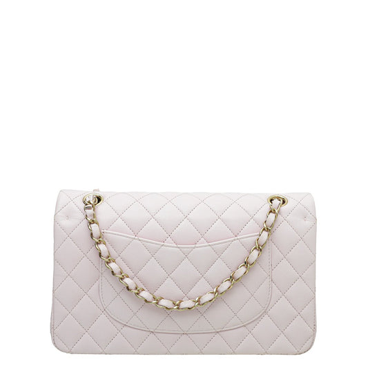 Chanel Baby Pink CC Classic Caviar Double Flap Medium Bag