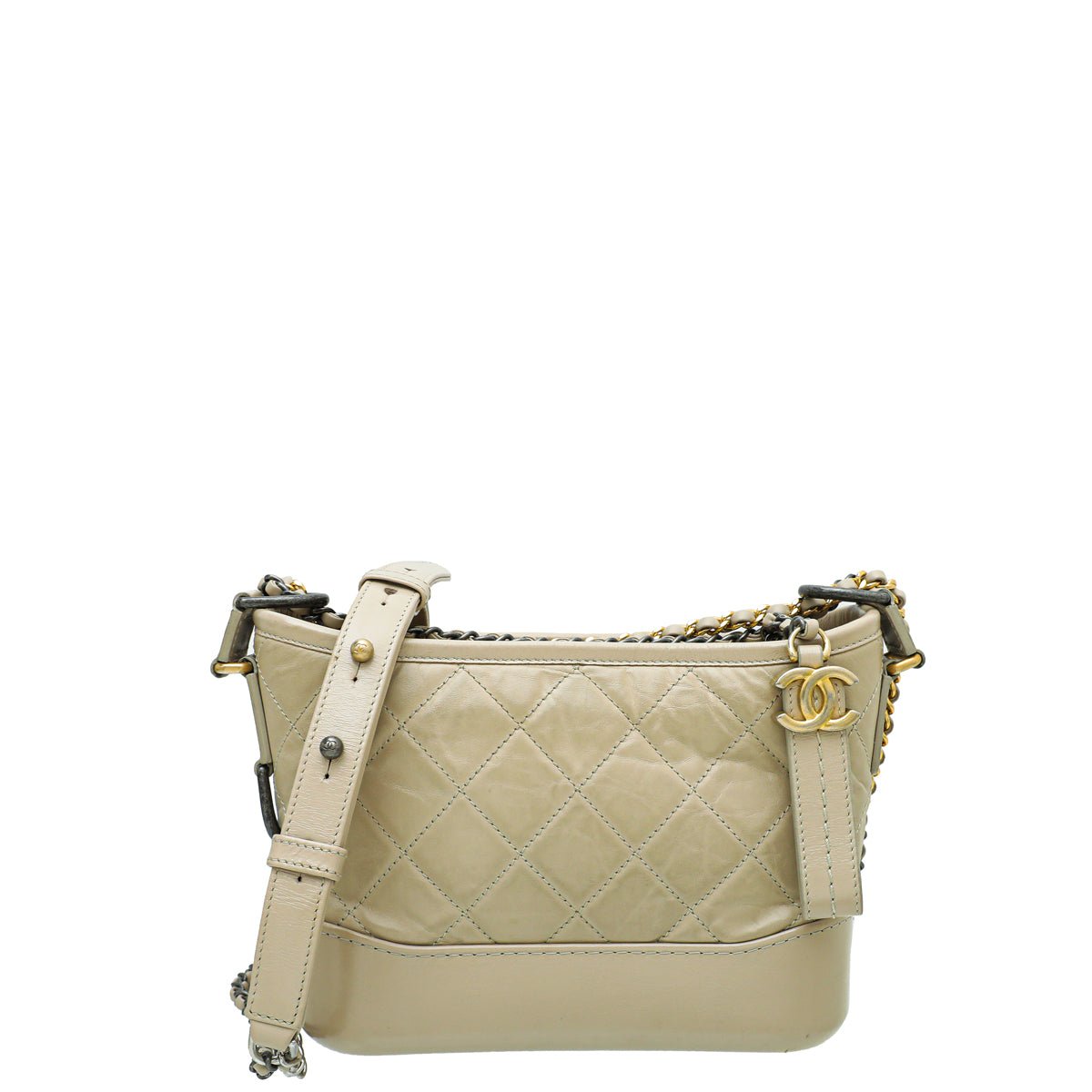 Chanel Beige Aged Gabrielle Hobo Small Bag