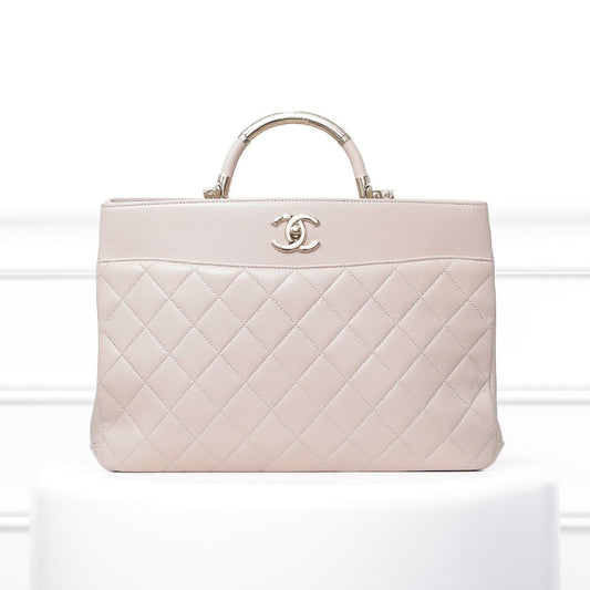 Chanel Beige Carry Chic Shopping Bag