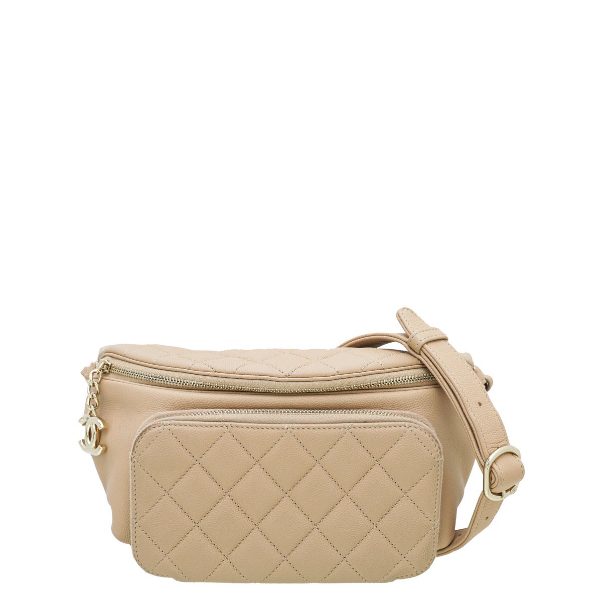 Chanel Beige CC Business Affinity Waist Belt Bag